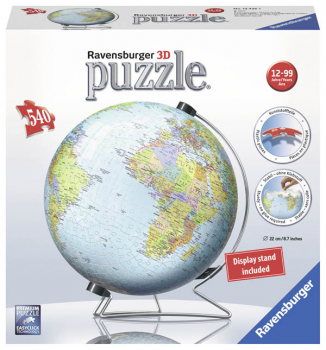 ravensburger children's world globe 180 piece 3d jigsaw puzzle