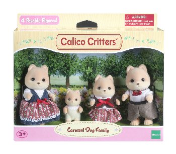 calico critters chocolate lab family